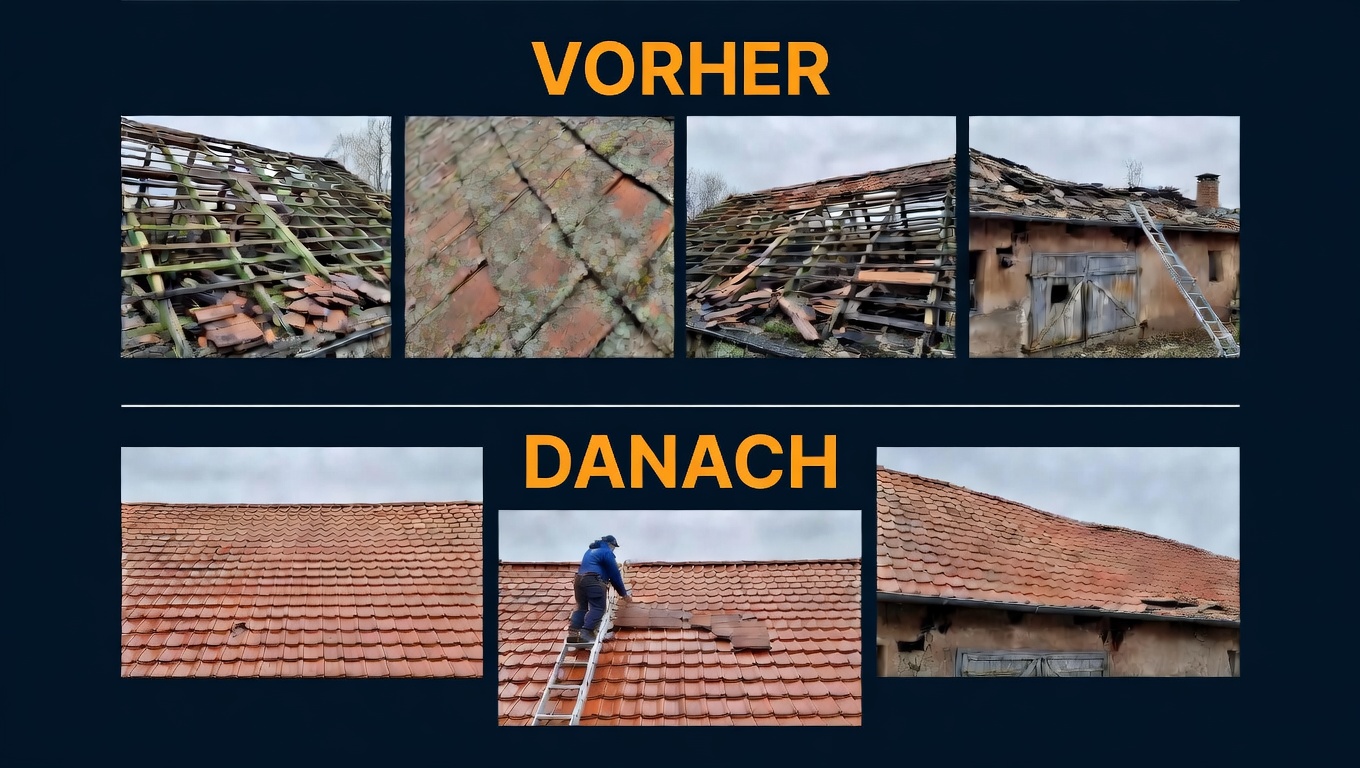 Dachsanierung – Vorher und Nachher